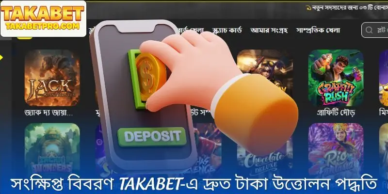 সম্পর্কে শেয়ার করুন Takabet‑এ দ্রুত টাকা উত্তোলন পদ্ধতি